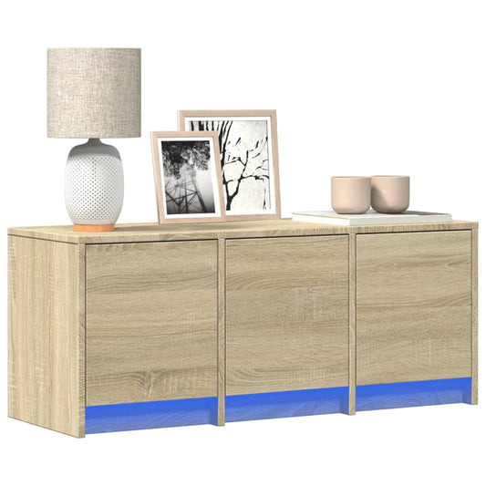 Tv-Schrank Led Sonoma-Eiche 97X34X40 Cm Holzwerkstoff