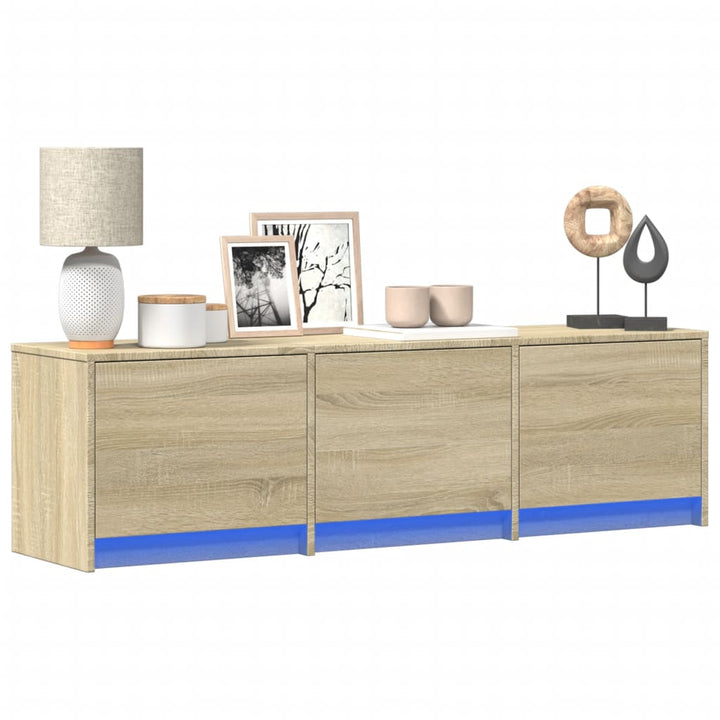 Tv-Schrank Led Sonoma-Eiche 97X34X40 Cm Holzwerkstoff