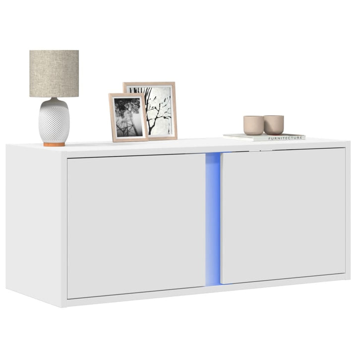 Tv-Wandschrank Mit Led-Beleuchtung 80X31X35 Cm