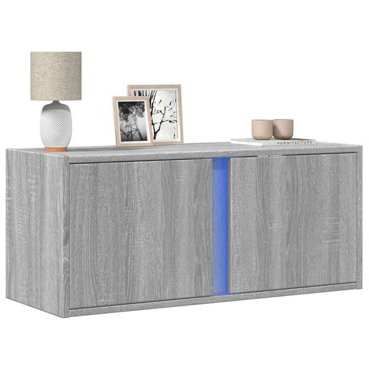 Tv-Wandschrank Mit Led-Beleuchtung 80X31X35 Cm