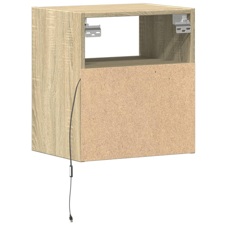 Tv-Wandschrank Mit Led-Beleuchtung Sonoma 41X31X45 Cm