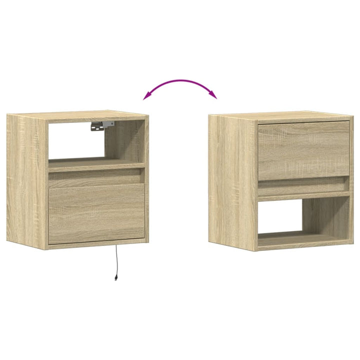 Tv-Wandschrank Mit Led-Beleuchtung Sonoma 41X31X45 Cm