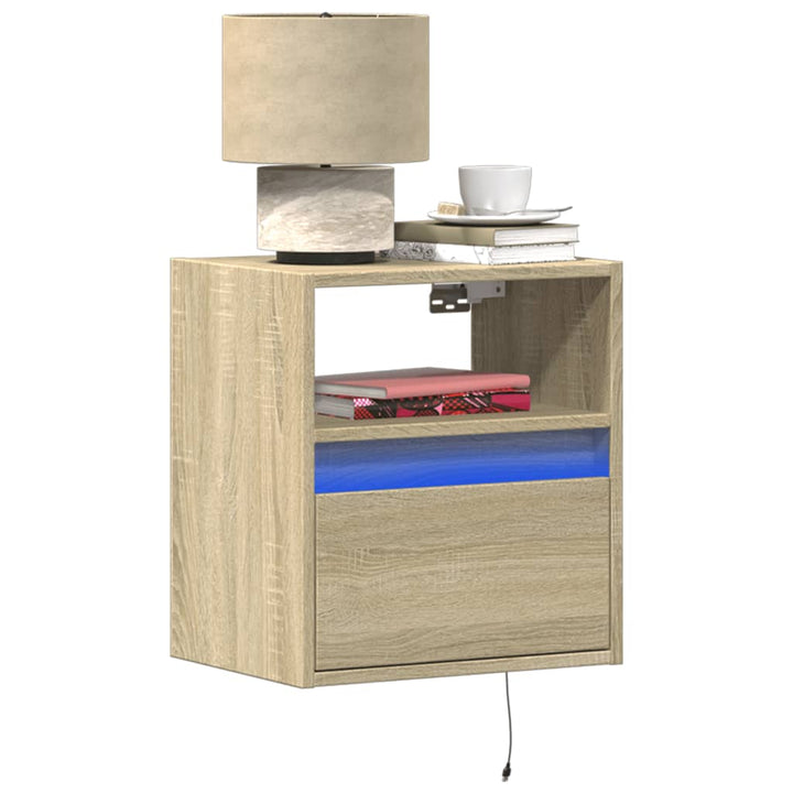 Tv-Wandschrank Mit Led-Beleuchtung Sonoma 41X31X45 Cm