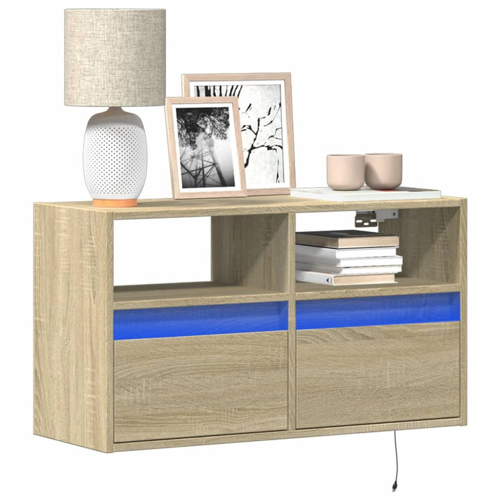 Tv-Wandschrank Mit Led-Beleuchtung Sonoma 41X31X45 Cm