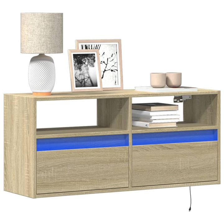 Tv-Wandschrank Mit Led-Beleuchtung Sonoma 41X31X45 Cm