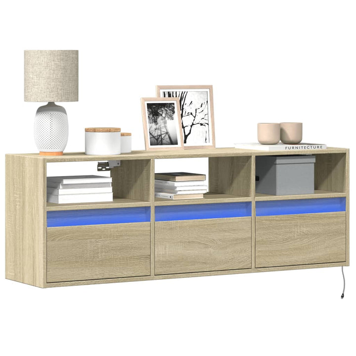 Tv-Wandschrank Mit Led-Beleuchtung Sonoma 41X31X45 Cm