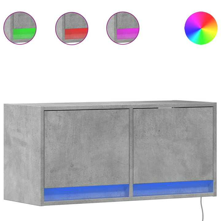 Tv-Wandschrank Mit Led-Beleuchtung 80X31X38 Cm