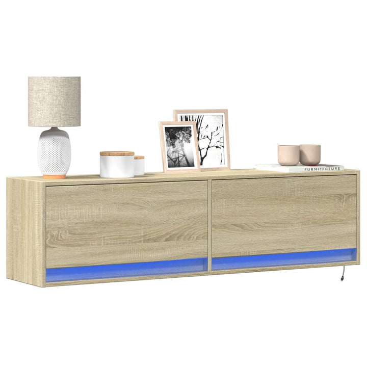 Tv-Wandschrank Mit Led-Beleuchtung 80X31X38 Cm