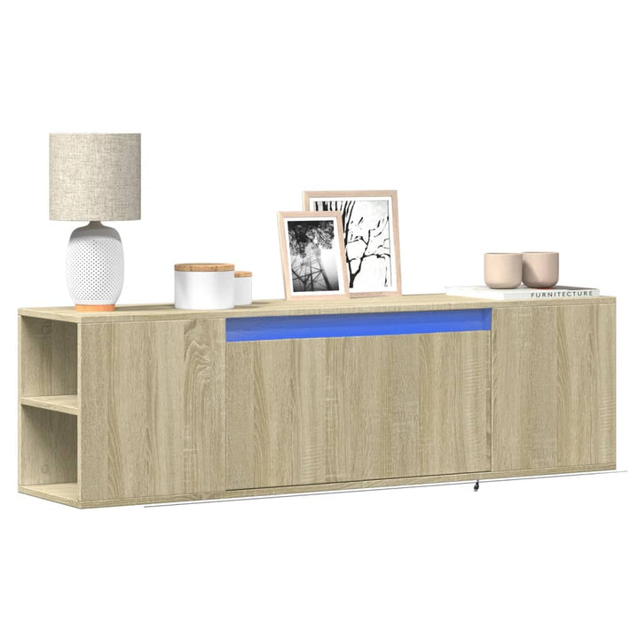 Tv-Wandschrank Mit Led-Beleuchtung 180X31X39,5 Cm