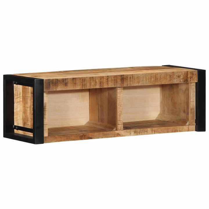 Tv-Schrank 80X30X25 Cm Raues Massivholz Mango