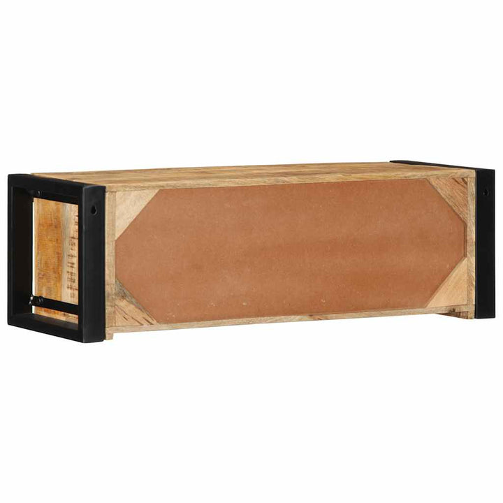 Tv-Schrank 80X30X25 Cm Raues Massivholz Mango