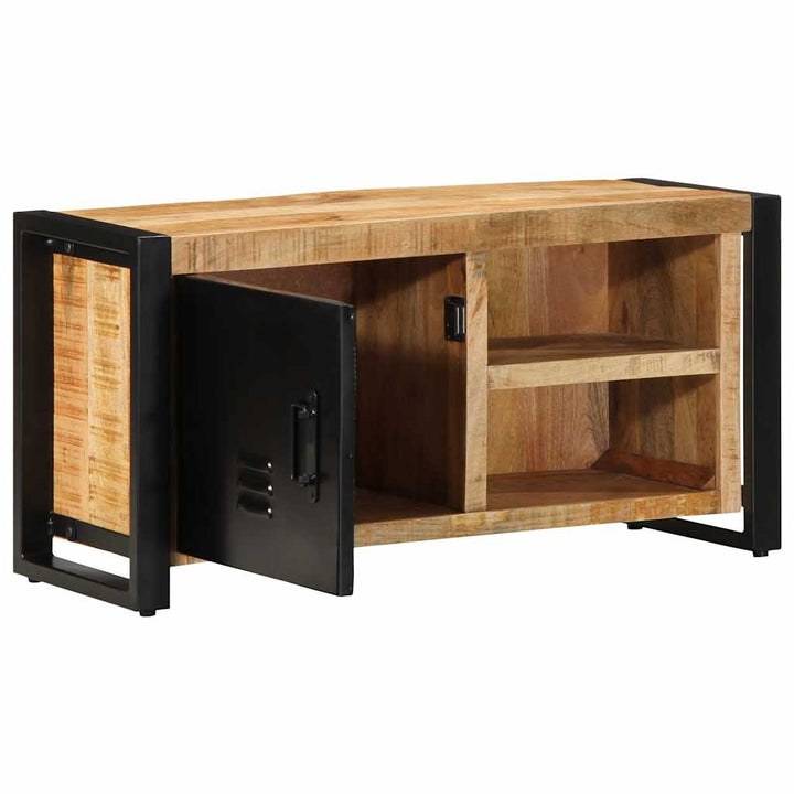 Tv-Schrank 80X30X40 Cm Raues Massivholz Mango