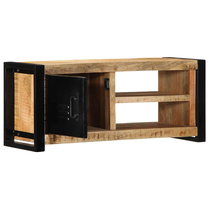 Tv-Schrank 80X30X35 Cm Raues Massivholz Mango