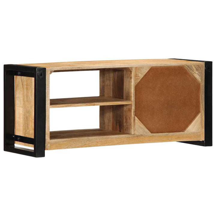 Tv-Schrank 80X30X35 Cm Raues Massivholz Mango