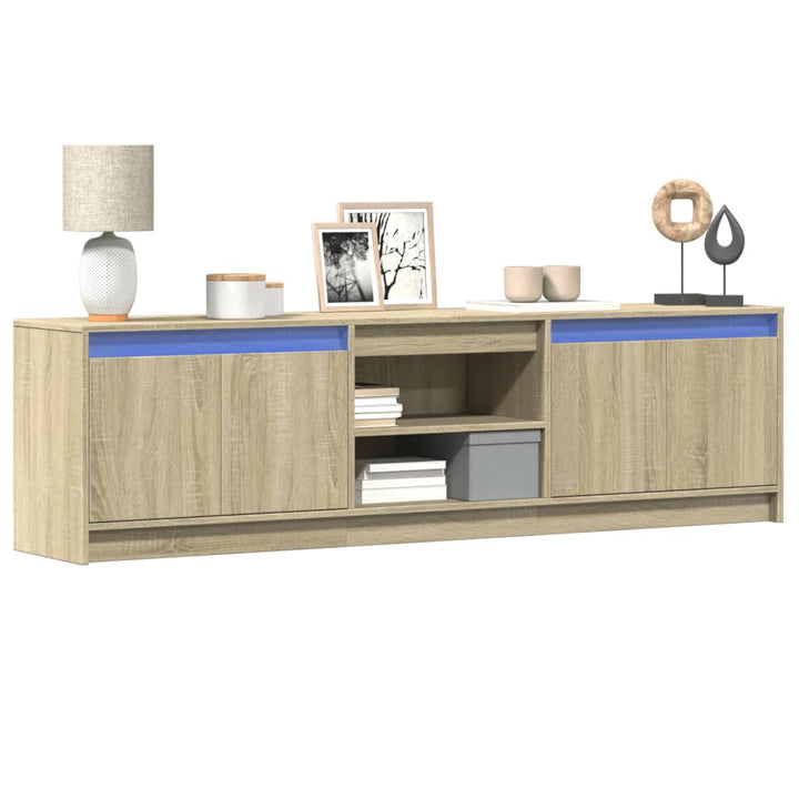 Tv-Schrank Mit Led-Beleuchtung Sonoma-Eiche 100X34X50 Cm