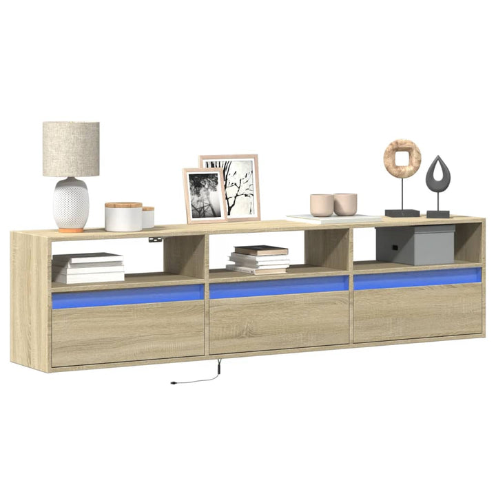 Tv-Wandschrank Mit Led-Beleuchtung Sonoma 41X31X45 Cm