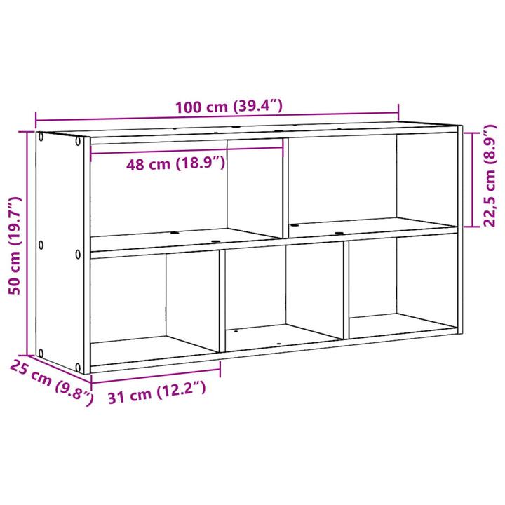 Wandregal 100X25X50 Cm Holzwerkstoff