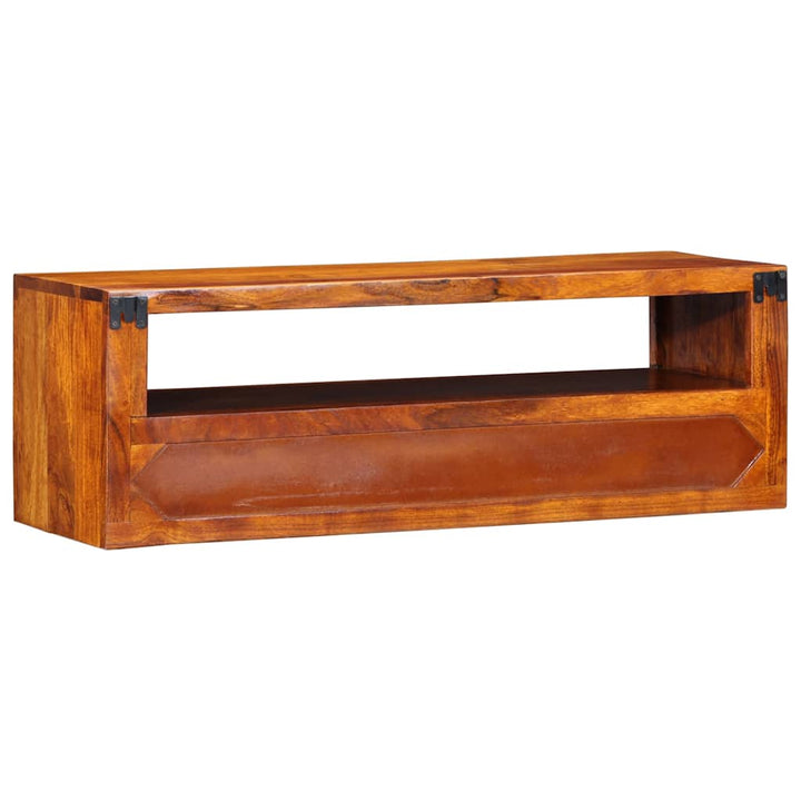 Tv-Wandschrank Mehrfarbig 90X30X30 Cm Massivholz Akazie