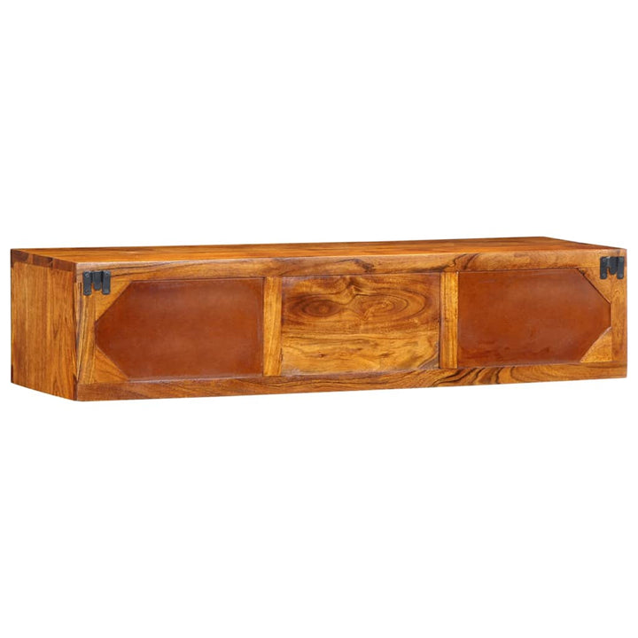 Tv-Wandschrank Mehrfarbig 100X30X22 Cm Massivholz Akazie