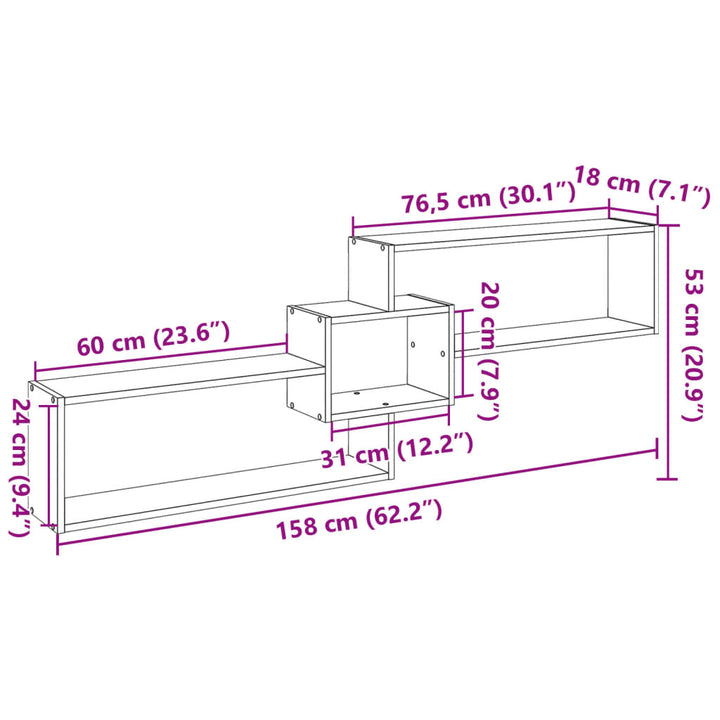 Wandschrank 158X18X53 Cm Holzwerkstoff