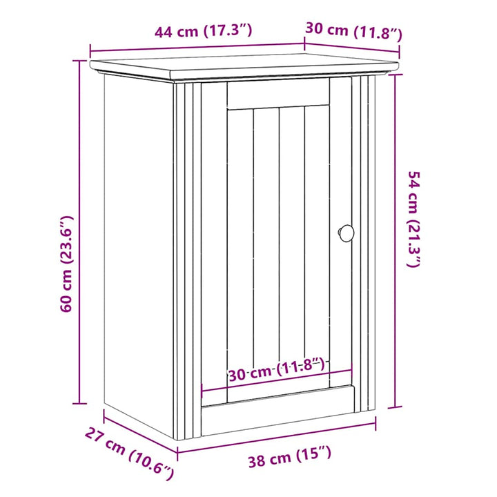 Bad-Wandschrank Bodo 44X30X60 Cm