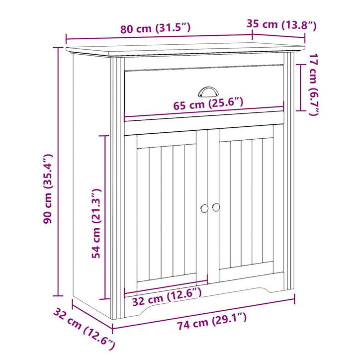 Flurschrank Bodo 80X35X90 Cm