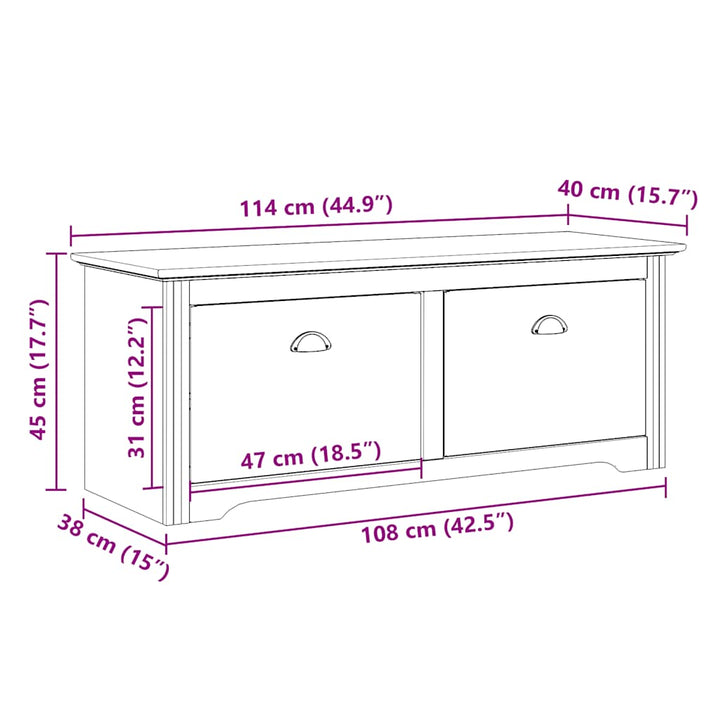 Flurbank Bodo 114X40X45 Cm