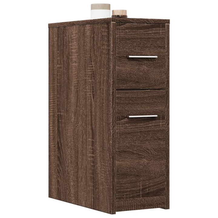 Badschrank Schmal Mit Rollen Holzwerkstoff