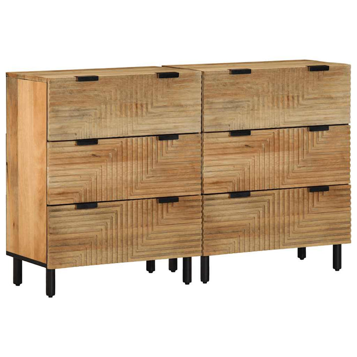 Sideboards 2 Stk. 60X33X75 Cm Massivholz Mango