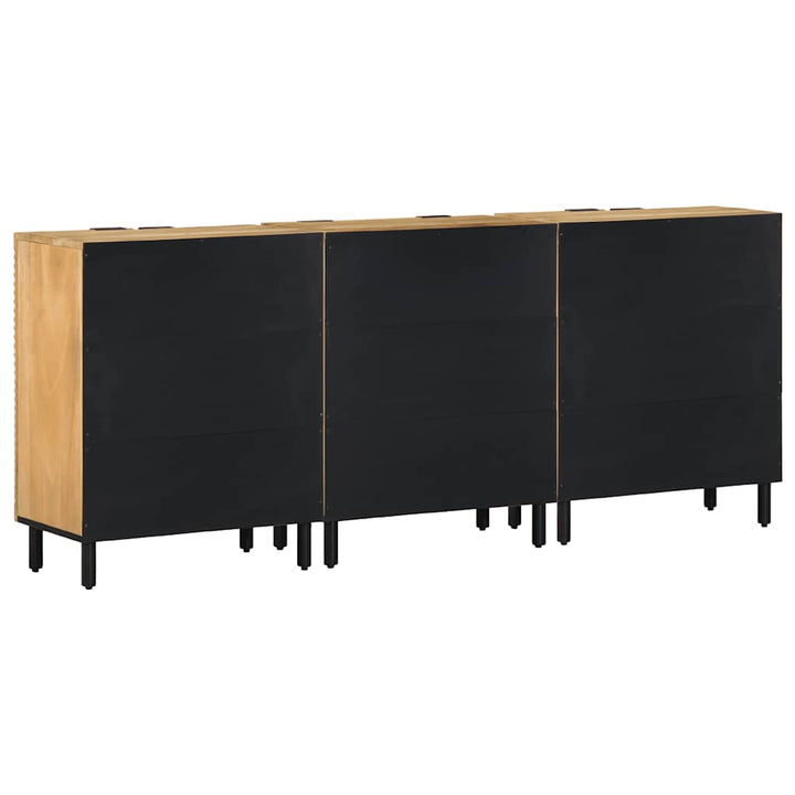 3-Tlg. Sideboards 60X33X75 Cm Massivholz Mango