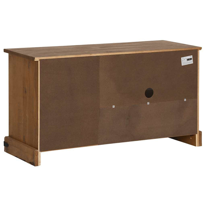 Tv-Schrank Halden Mit Schiebetür 110X40X60 Cm Massivholz