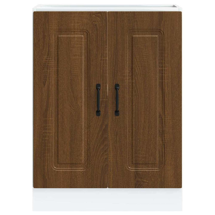 Spülenunterschrank Kalmar Braun Eichen-Optik 60X46X81,5 Cm Braune Eiche