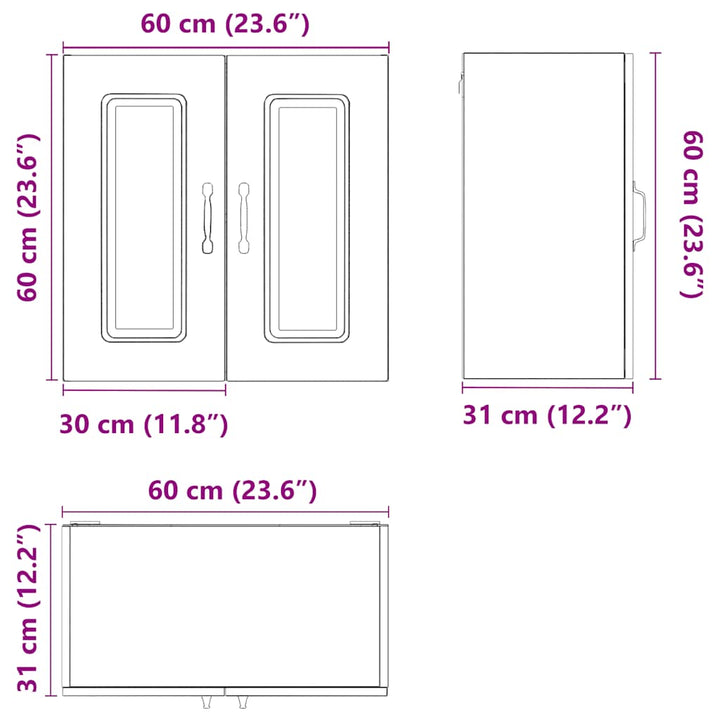 Küchen-Hängeschrank Kalmar Holzwerkstoff Weiß