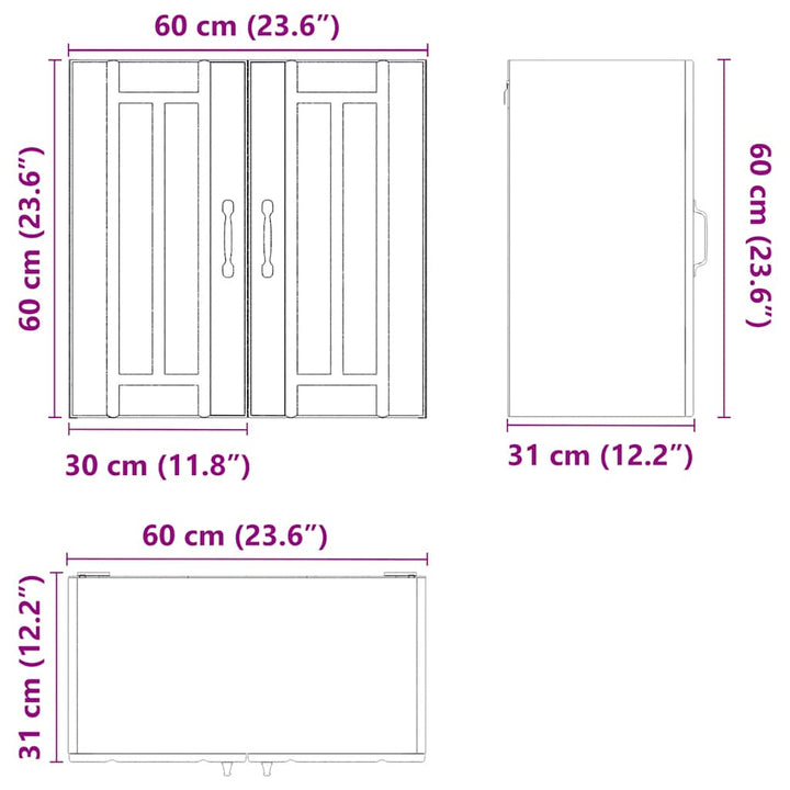 Küchen-Hängeschrank Lucca Holzwerkstoff Weiß