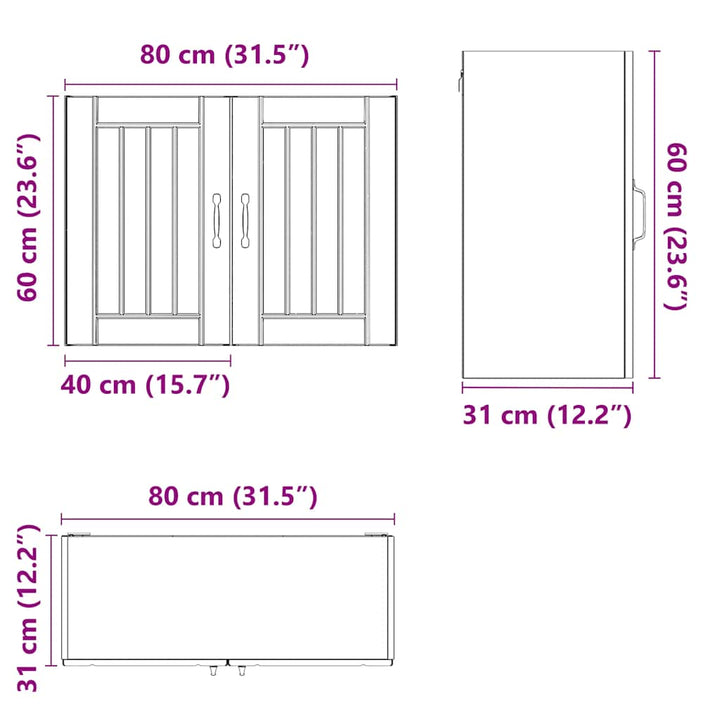 Küchen-Hängeschrank Lucca Holzwerkstoff Weiß