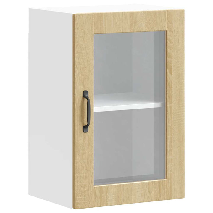 Küchen-Hängeschrank Mit Glastür Porto Sonoma-Eiche Sonoma Eiche