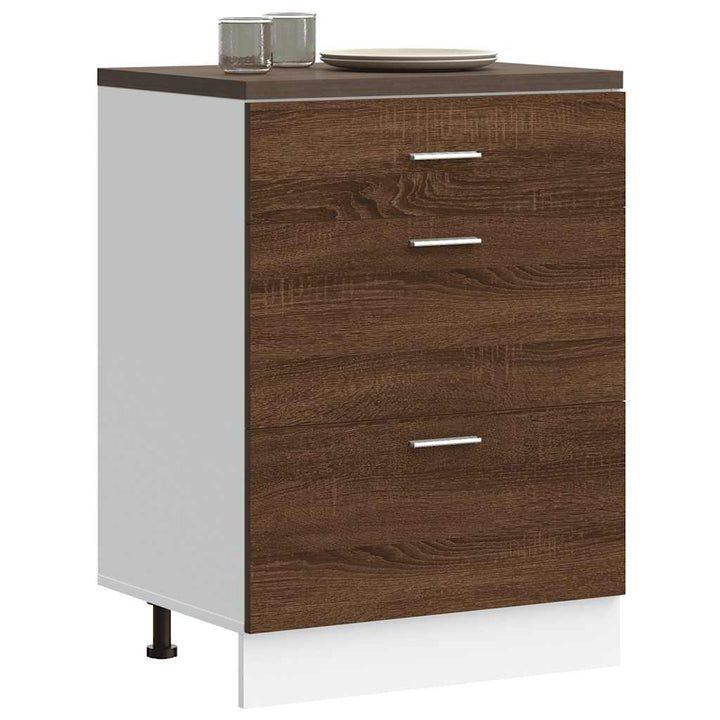 Hängeschrank Braun Eichen-Optik 60X31X60 Cm Holzwerkstoff Braune Eiche