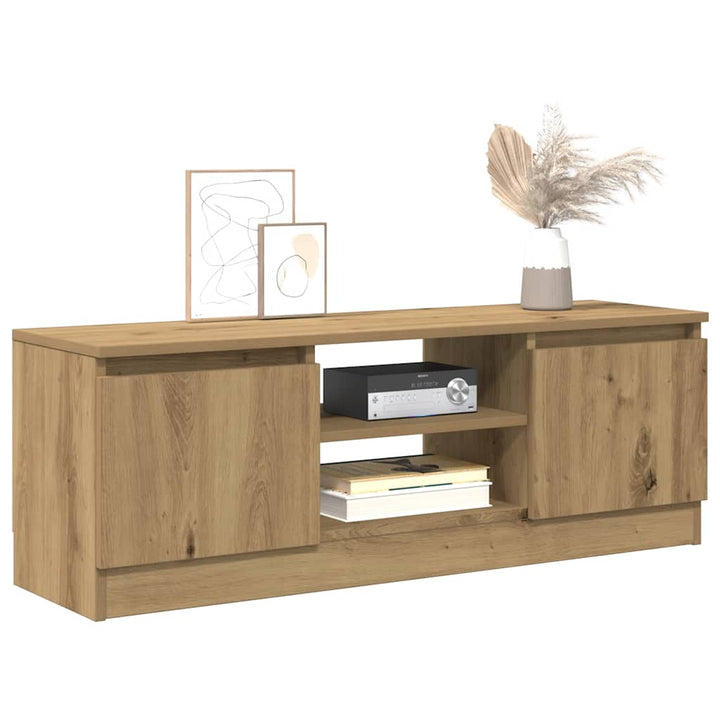 Tv-Schrank Mit Tür Braun Eichen-Optik 102X30X36 Cm