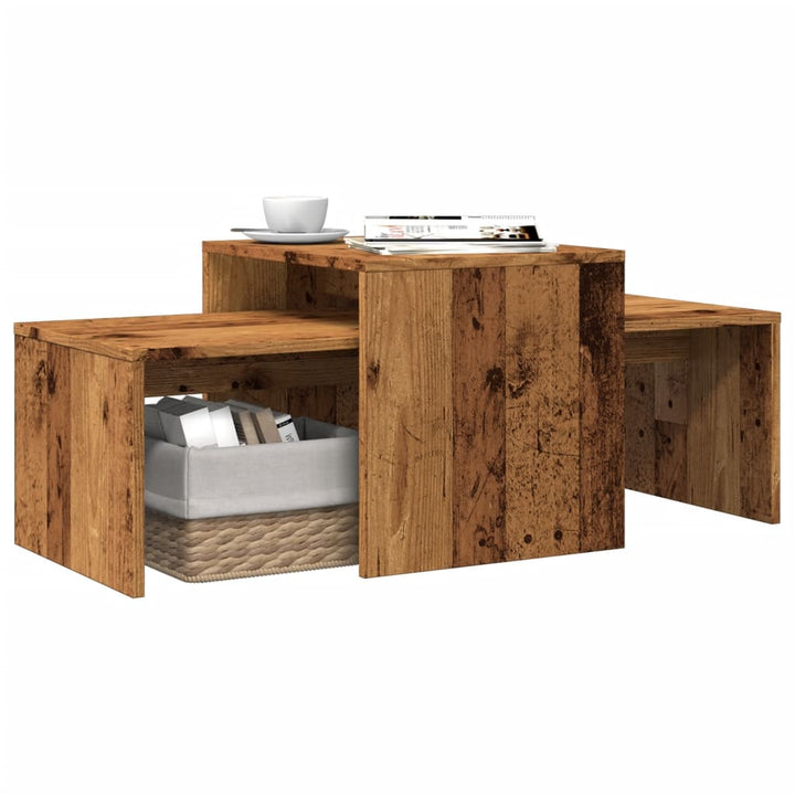 Couchtisch-Set 100X48X40 Cm Holzwerkstoff