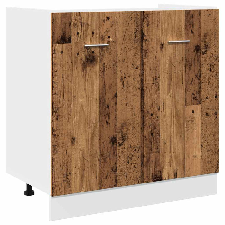 Spülenunterschrank -Optik 80X46X81,5 Cm Holzwerkstoff Altholz