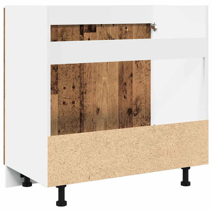 Spülenunterschrank -Optik 80X46X81,5 Cm Holzwerkstoff Altholz