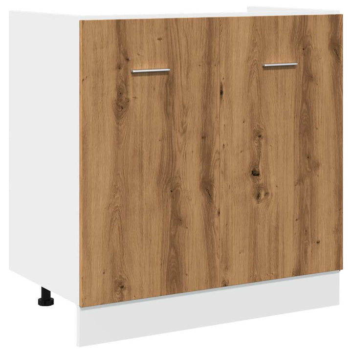 Spülenunterschrank Artisan-Eiche 80X46X81,5 Cm Holzwerkstoff Eiche Handwerklich