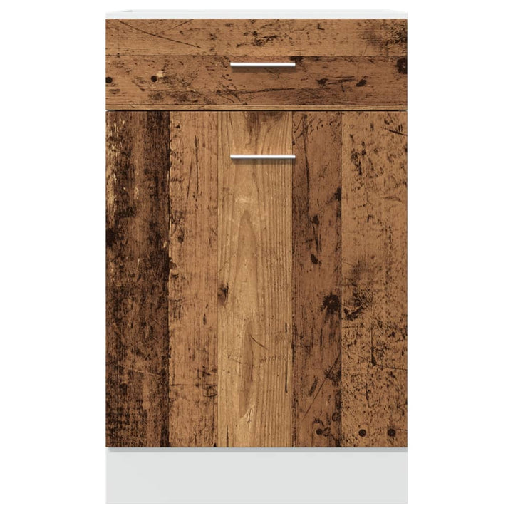 Schubunterschrank -Optik 50X46X81,5 Cm Holzwerkstoff Altholz