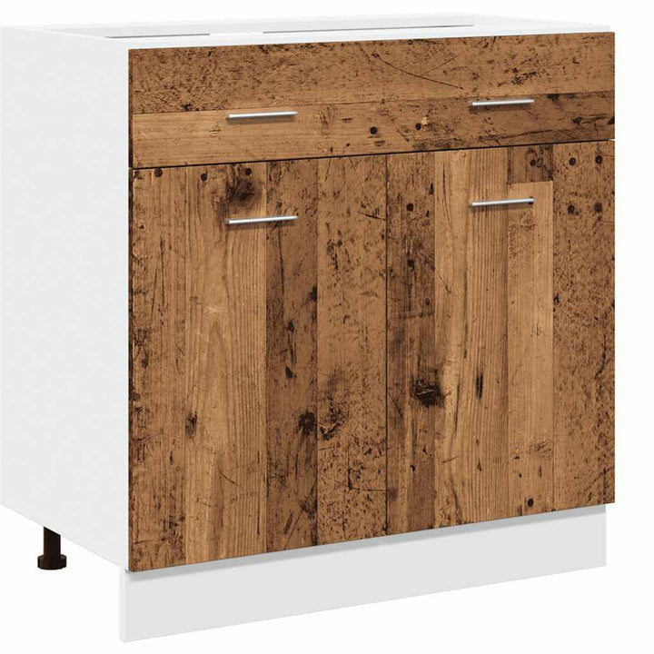 Schubunterschrank -Optik 80X46X81,5 Cm Holzwerkstoff Altholz