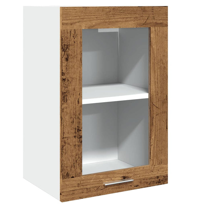 Hängeschrank Glas -Optik 40X31X60 Cm Holzwerkstoff Altholz