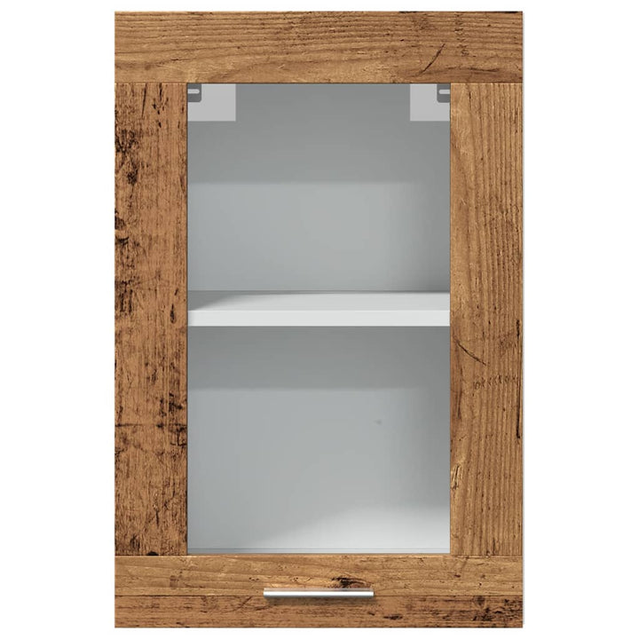 Hängeschrank Glas -Optik 40X31X60 Cm Holzwerkstoff Altholz