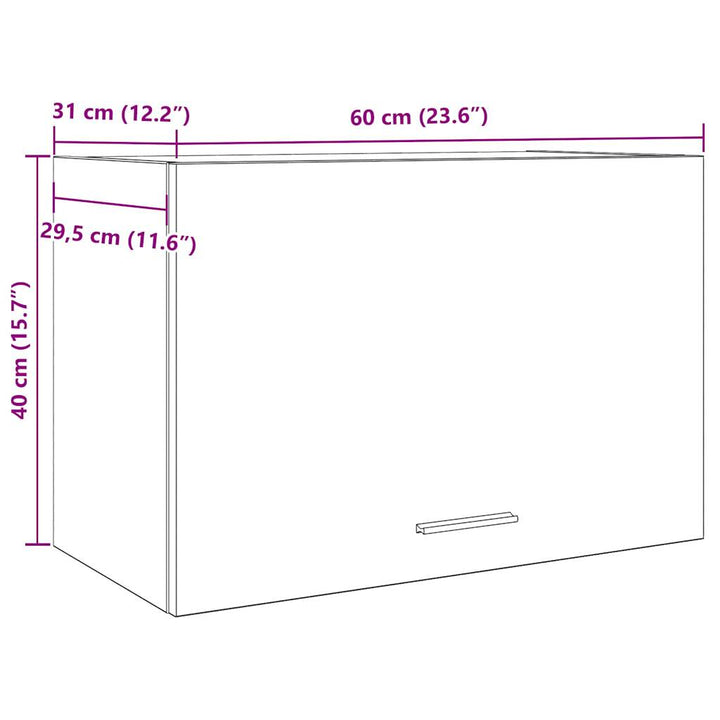 Hängeschrank 60X31X40 Cm Holzwerkstoff Betongrau