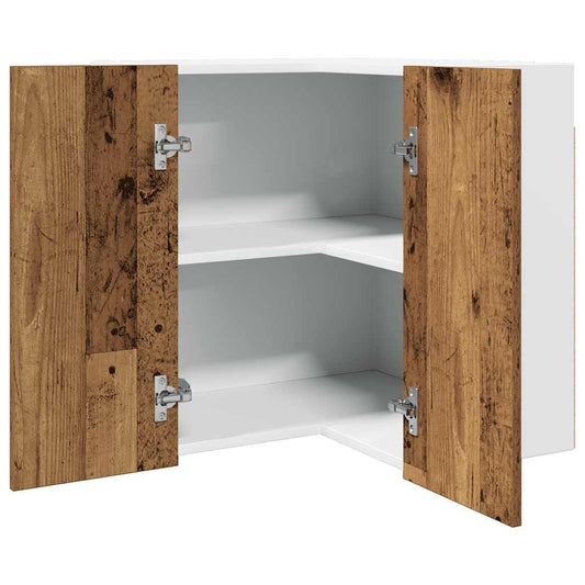 Eck-Hängeschrank -Optik 57X57X60 Cm Holzwerkstoff Altholz