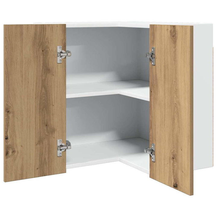 Eck-Hängeschrank Artisan-Eiche 57X57X60 Cm Holzwerkstoff Eiche Handwerklich