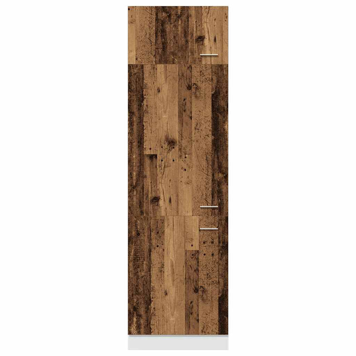 Kühlumbauschrank -Optik 60X57X207 Cm Holzwerkstoff Altholz